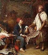 John Evan Hodgson The french naturalist in Algiers painting